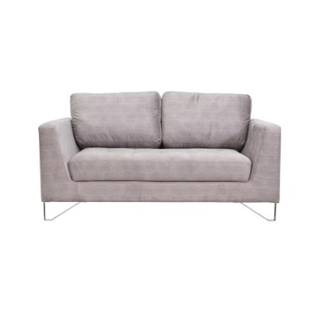 Love Seat Max De Tela Color Gris