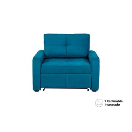 Sillón Mane De Tela Color Aqua