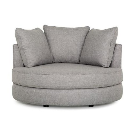 Sillón Individual Sutton De Tela Giratorio Color Gris Marca Palliser