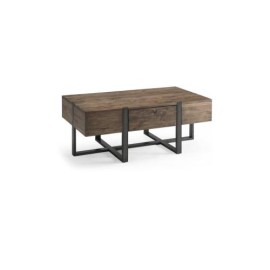 Mesa De Centro Prescott Rectangular De Madera Café Marca Magnussen