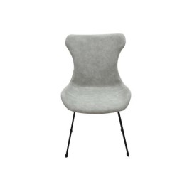 Silla Asis De Metal De Tela Color Gris