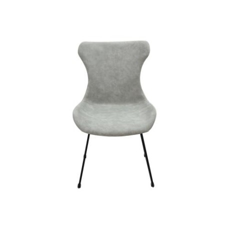 Silla Asis De Metal De Tela Color Gris