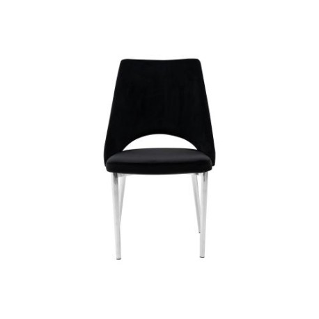 Silla Austin De Metal De Tela Color Negro