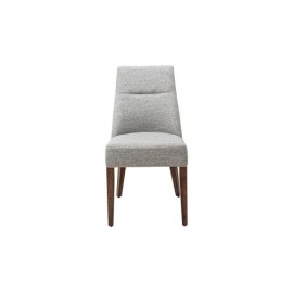 Silla Harlow De Madera Acabado Nogal De Tela Color Gris