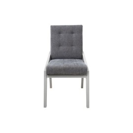 Silla Altair De Madera Con Tela Color Gris