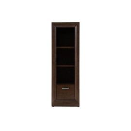 Librero Enzo De Madera Color Dark Brown Con Cajón