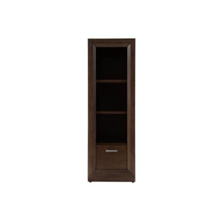 Librero Enzo De Madera Color Dark Brown Con Cajón