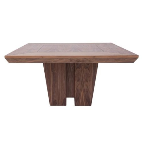 Mesa De Madera Siena Nogal Natural Para 8 Personas Cuadrada