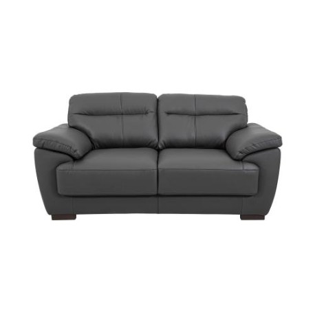 Love Seat Baldi De Piel Color Gris