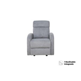 Sillón Reclinable con Mecedora Moore Manual de Tela Color Gris