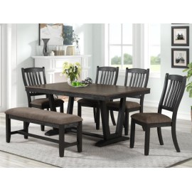 Comedor Kensington Para 6 Personas De Madera Color Café