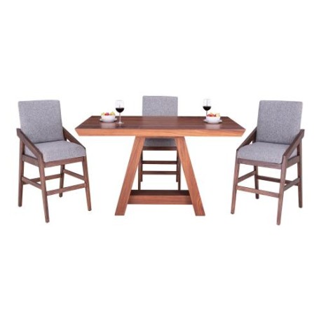 Comedor Alto Livenzza De Madera Para 4 Personas